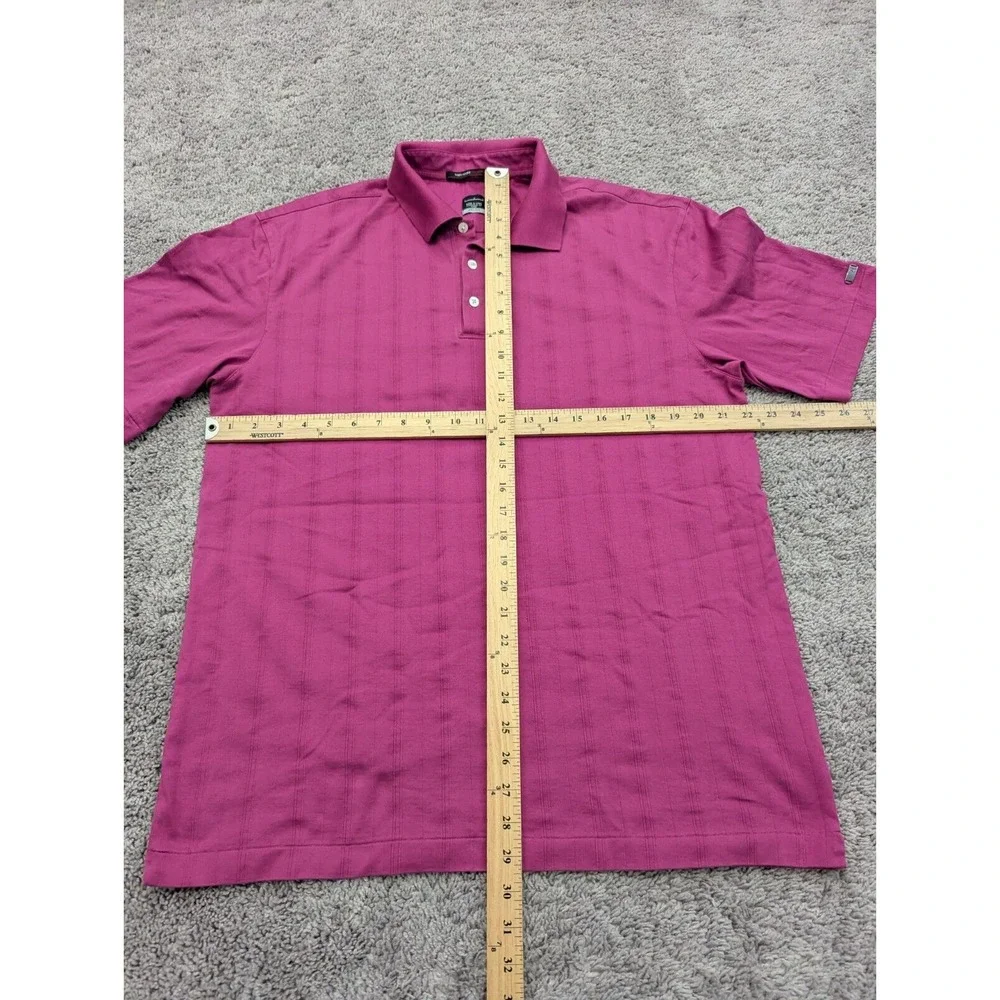 Tiger Woods‎ Collection Polo Shirt Mens Large Dri-Fit Pink Short Sleeve Casual